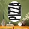 Pizza - Japandi - Decoratie - Vintage Wandcirkel Ovaal Glas middel -sfeer2