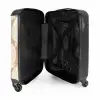 Patronen - Schelp patroon in licht beige NBS - Handbagage koffer - Kinderen Unisex middel -binnenkant