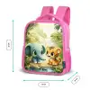 Olifant - Tijger - Bos - Jungle Kinderrugzak - Roze middel -productfoto_formaten
