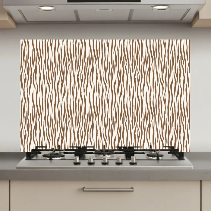 Bruin - Patroon - Zebra keuken achterwand spatscherm klein 900 -3d_website