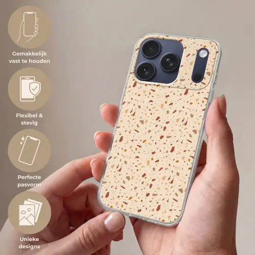 Terrazzo -  Patroon - Kleurrijk - Steen Telefoonhoesje iPhone 17 Pro klein 878 -sfeer3_NL