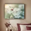 Lieveheersbeestje - Bloemen - Wit Textielframe zwart klein -sfeer1