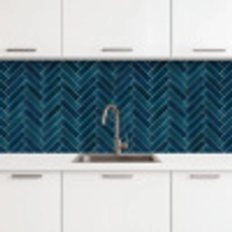 Visgraatmotief - Tegels - Diepblauw keuken achterwand 2 middel 871 -3d