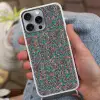 Spat - Abstract - Oranje - Groen Hoesje iPhone 16 Pro Max met koord klein 804 -sfeer3