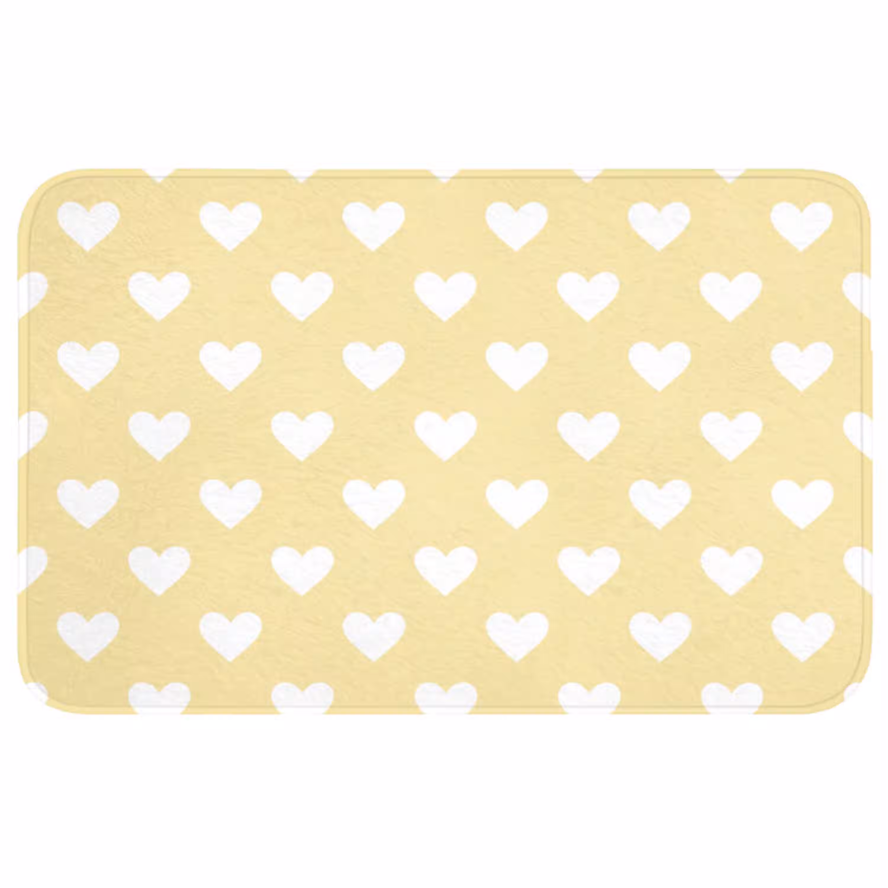 Hartjes - Patroon - Geel Badmat middel 997 -3d