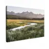 Berglandschap - Rivier - Bos Tuinposter op houten frame 2 cm dik klein -3d