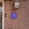 Donkerpaars - Klassiek Naambord Vierkant klein -sfeer7-XS