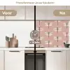 Lillibellen - Patroon - Roze keuken achterwand 2 middel 871 -voor-na2_NL