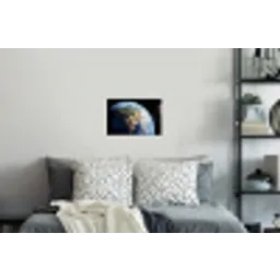Aarde - Ruimte - Blauw - Groen Muursticker klein -slaapkamer