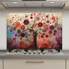 Levensboom - Bloemen - Roze - Hippie - Kunst keuken achterwand spatscherm klein -3d_website
