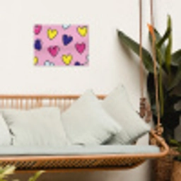 Hartjes - Valentijn - Patroon - Kleurrijk tuinposter los doek klein -sfeer7