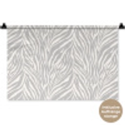 Zebra - Motief - Grijs Wandkleed katoen klein 269 -t3d_DE