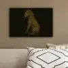 Zebra - Strepen - Goud canvas 2cm klein -sfeer3
