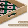 Groen - Roze - Retro - Sterren Dienblad Rechthoek middel 911 -USP_HandgreepNL