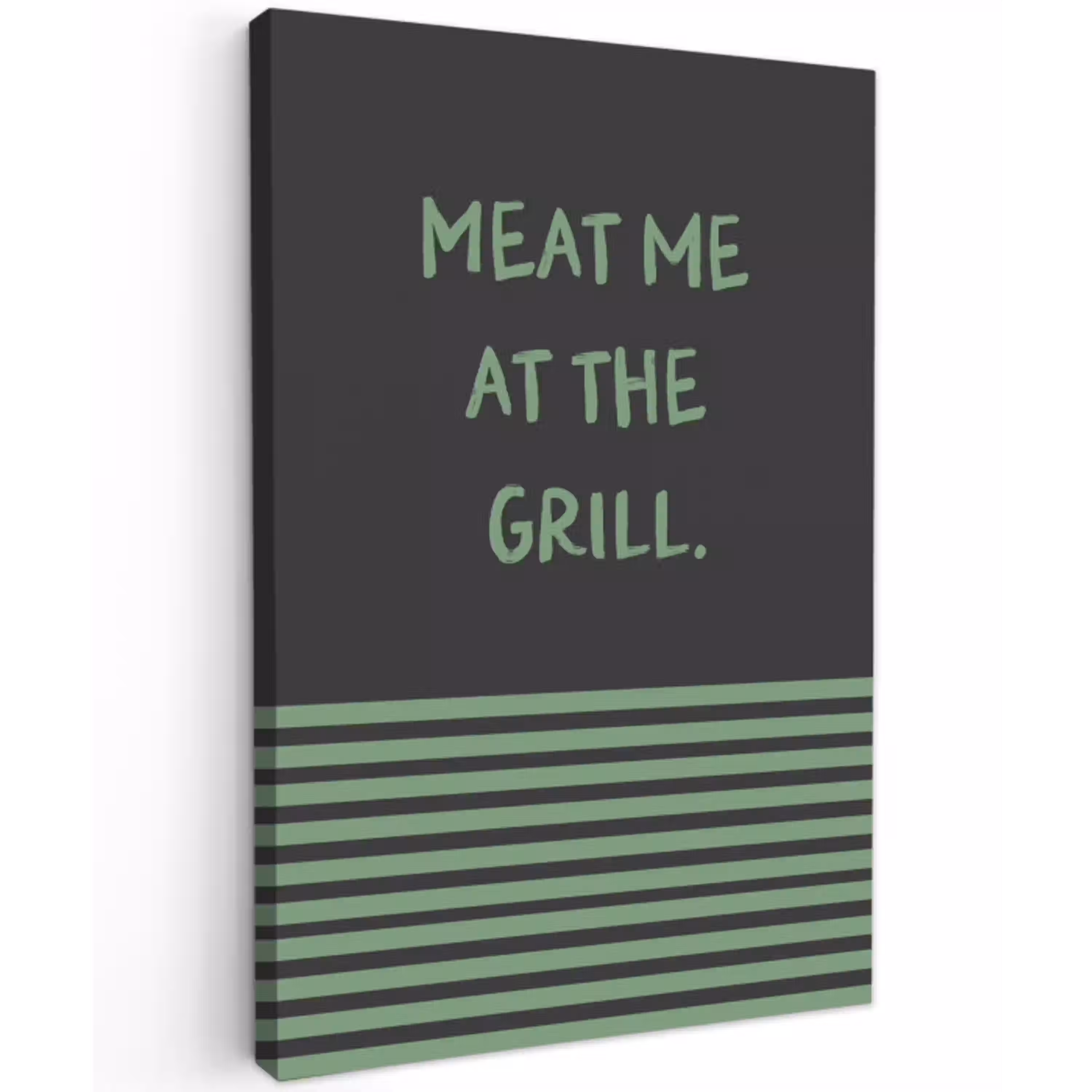 Quote - Groen - Grill - Zomer canvas 2cm klein -z3d