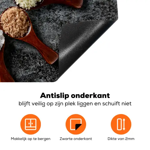 Zoutkristallen Sterrenstelsel Inductie beschermer vinyl 3mm klein -zzzzzzz-td-onderkant