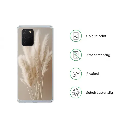 Pampasgras - Pluimen - Pastel - Wit Telefoonhoesje Samsung Galaxy S10 Lite klein -specsS10Lite