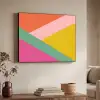 Driehoeken - Kleurrijk - Abstract Textielframe - compleet frame klein -sfeer3
