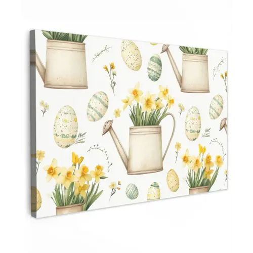 Gieter - Bloemen - Eieren canvas 2cm klein -z3d