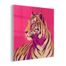 Tijger - Modern - Neon plexiglas 5mm klein -z3d