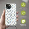 Hartjes patroon - Blauw - Beige - Liefde Crossbody Case iPhone 14 middel -sfeer5