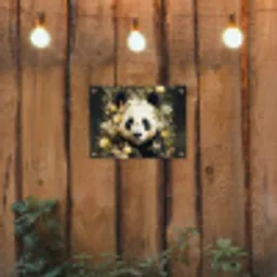 Panda - Pandabeer - Wilde dieren - Natuur - Bloemen tuinposter los doek klein -sfeer1