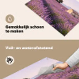 Lavendel - Landschap - Sereen - Paars Inductie beschemer met haakjes klein -ky-schoon-nl
