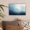 Meeuw - Wit - Zee - Mistig canvas 2cm klein -sfeer1