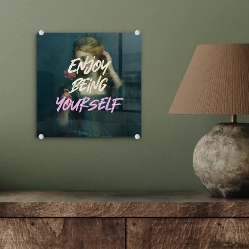 Vrouw - Roos - Quote plexiglas 5mm klein -sfeer3