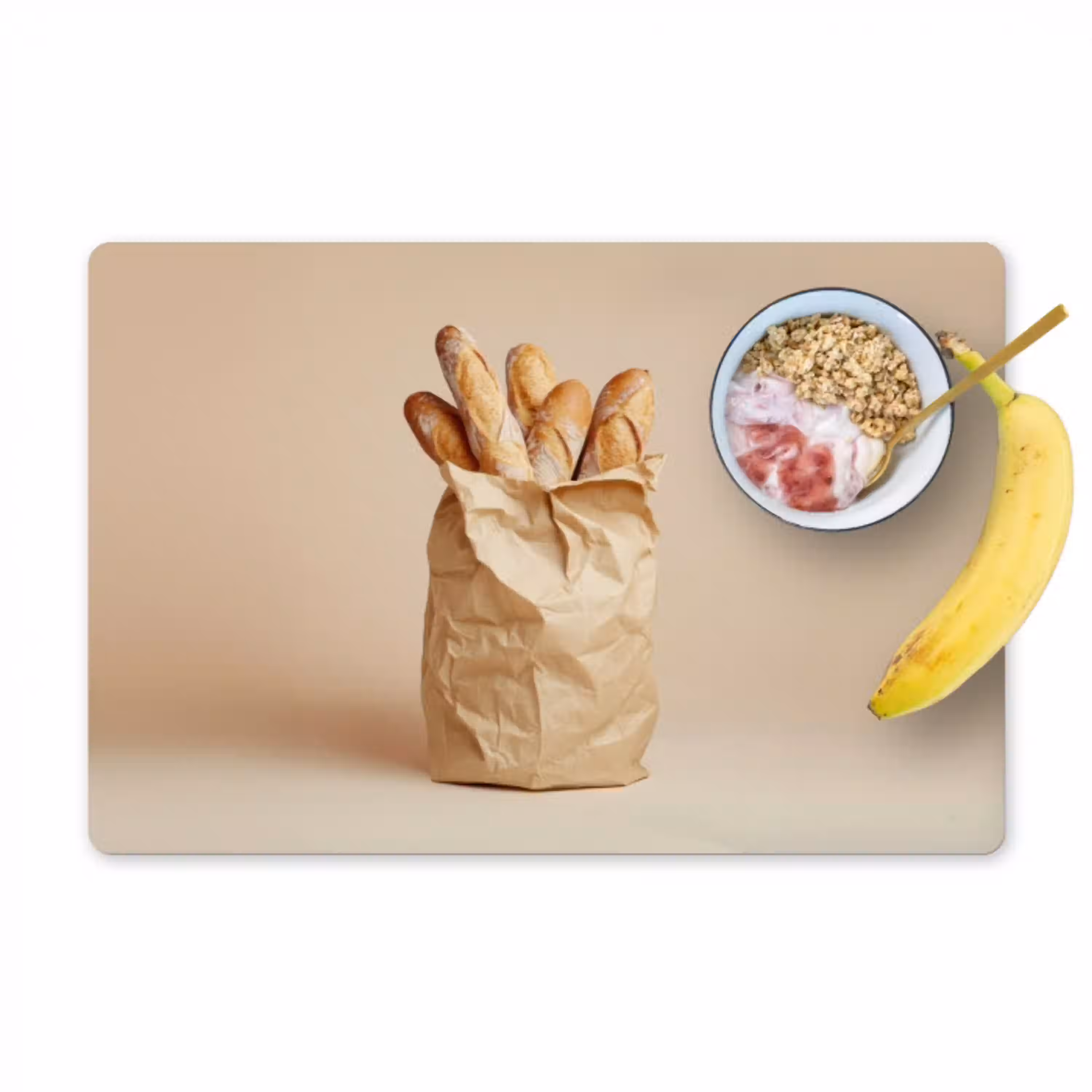 Baguette - Brood - Stokbrood - Beige Placemat vinyl groot -zzzproduct_Kitchenyeah-website