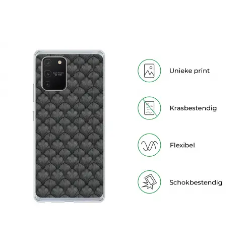 Waaier - Motief - Grijs Telefoonhoesje Samsung Galaxy S10 Lite klein 364 -specsS10Lite