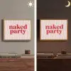 Tekst - Modern - Strepen Light Box met batterij (Wandlamp) middel -sfeer3