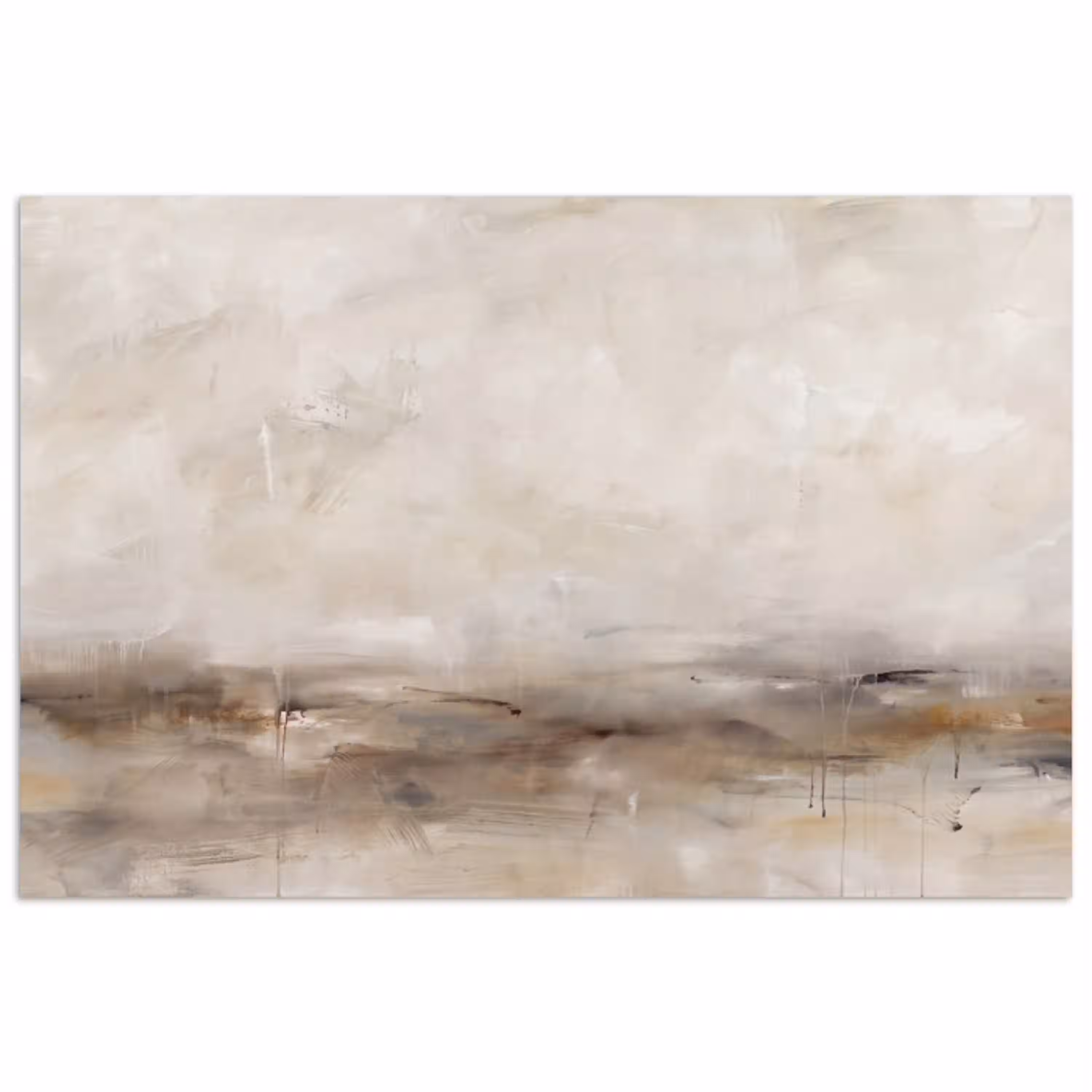 Abstrakt - Landschap - Modern - Beige - Kunst poster papier klein -3d
