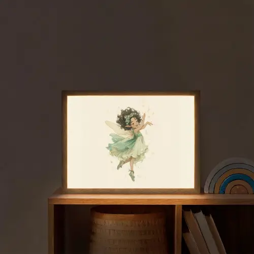 Fee - Groen - Magie Light Box met batterij (Wandlamp kind) middel -sfeer1_kind