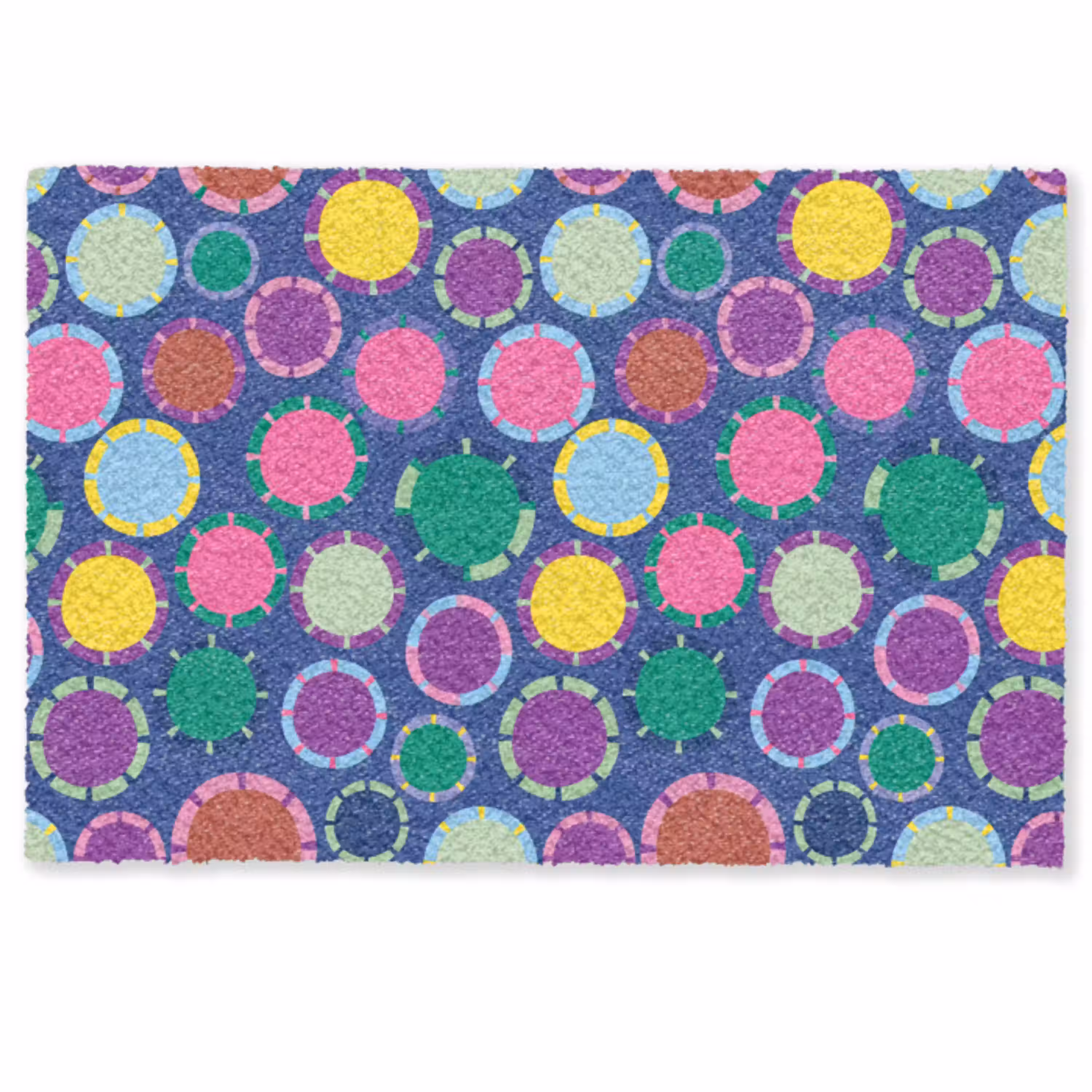 Patroon - Cirkels - Abstract - Kleurrijk Deurmat klein -zkaufland3d