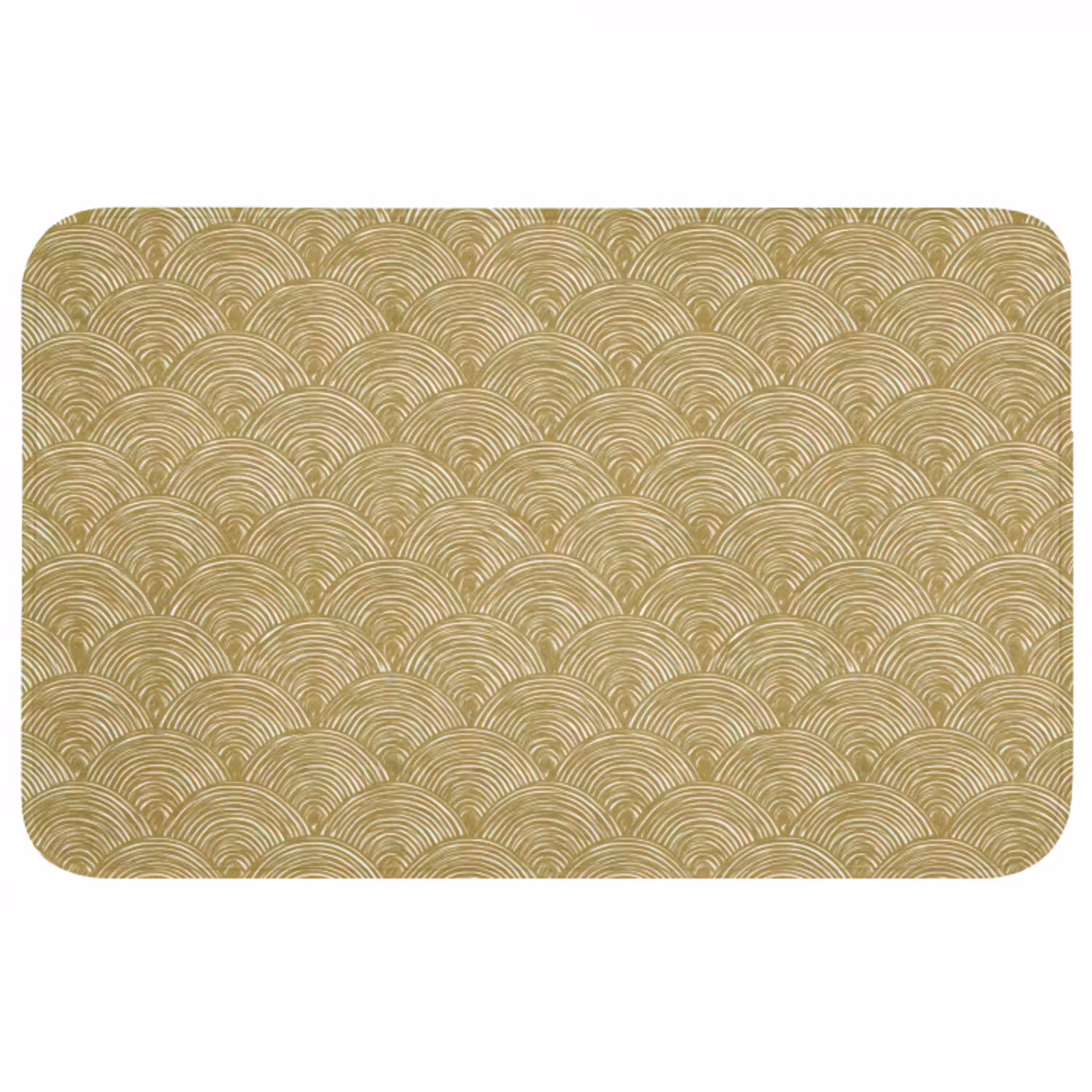 Waaier - Geometrisch - Groen Badmat middel 997 -3d