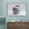 Appel - Blauw - Klassiek canvas 2cm klein -sfeer4