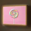 Lolly - Roze - Snoep - Zoet Light Box met batterij (Wandlamp) middel -z3d_website