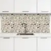 Terrazzo - Patroon - Groen keuken achterwand 2 middel 871 -3d