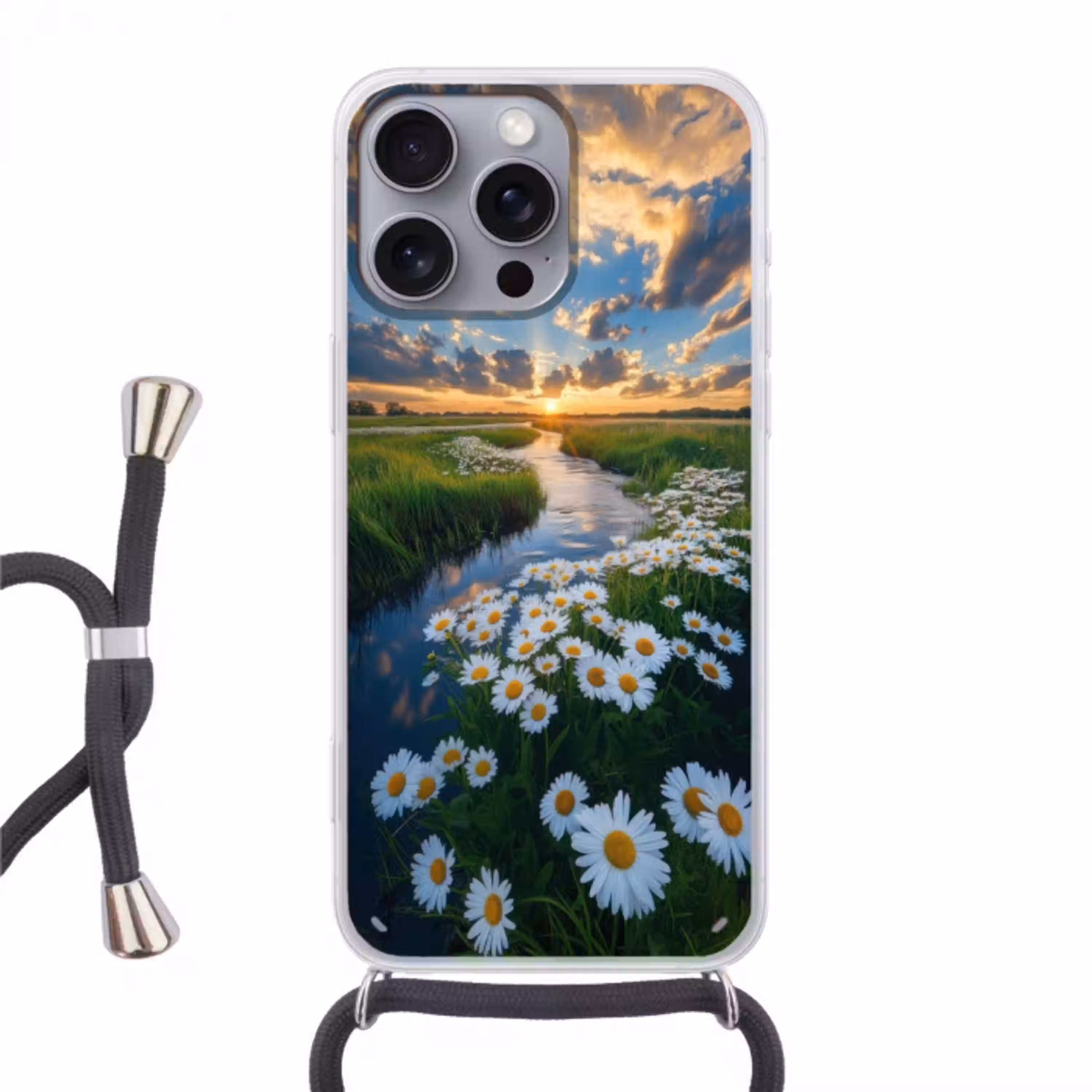 Beekje - Landschap - Margriet Hoesje iPhone 16 Pro Max met koord klein -3d