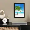 Palmboom - Strand - Zee - Zomer fotolijst zwart zonder passe partout klein -sfeer1