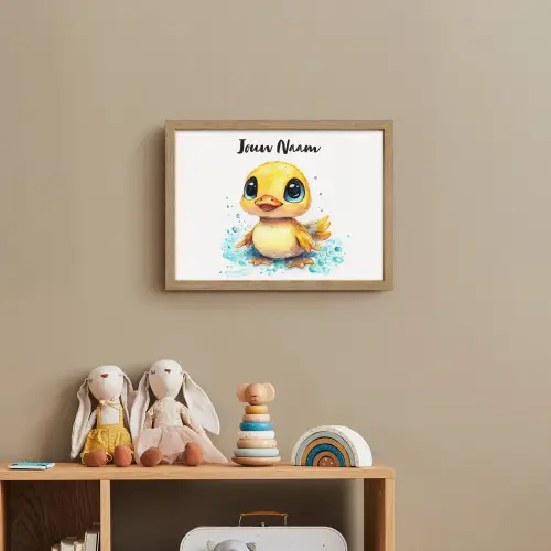 Eendje - Badeend - Geel Light Box met batterij (Wandlamp kind) middel -sfeer2_kind