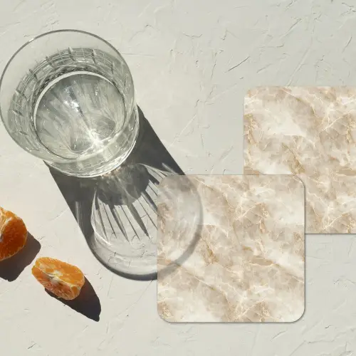 Lichtbeige - Onyx - Subtiel onderzetter kurk middel 366 -sfeer4