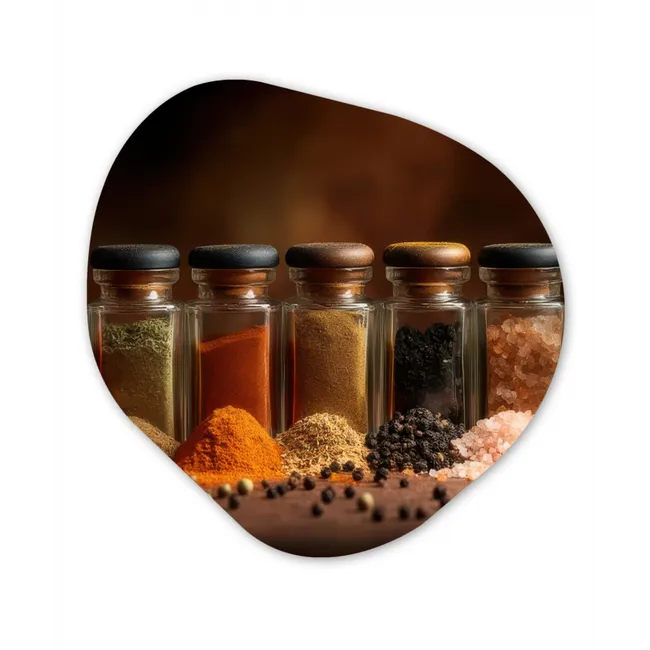Potjes - Kruiden - Specerijen - Korrels Wandcirkel Organisch Forex 3mm klein -3d