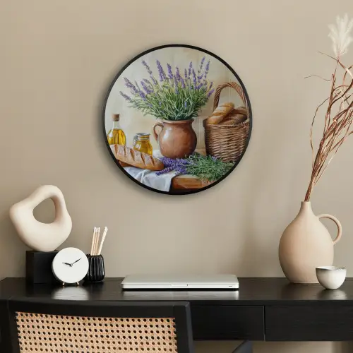 Lavendel - Brood - Stilleven Fotolijst rond zonder passe partout klein -sfeer1