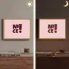 Nice - Uitroepteken - Roze Light Box met batterij (Wandlamp) middel -sfeer3