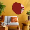 Schuin - Loveyou - Rood Wandcirkel Organisch Plexiglas middel -sfeer4