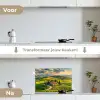 Toscane - Landschap - Wijngaarden keuken achterwand spatscherm klein -voor_na_NL