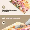 Vlinders - Oranje - Bloemen Inductie beschemer met haakjes klein -ky-schoon-nl