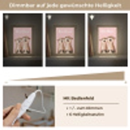 Otters - Glimlach - Bruin Light Box met kabel (Kinderlampje) klein -USP_dimbaarDE